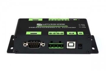  WAVESHARE Industrial Isolated Multi-Bus Converter, USB / RS232 / RS485 / TTL Communication, Waveshare 21411