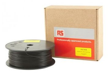 dodatki RS PRO 1.75mm 3D Printer Filament Black, 300g PLA, 832-0406