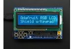 displays ADAFRUIT RGB LCD Shield Kit w - 6x2 Character Display - Only 2 pins used! - NEGATIVE DISPLAY, adafrui 714 